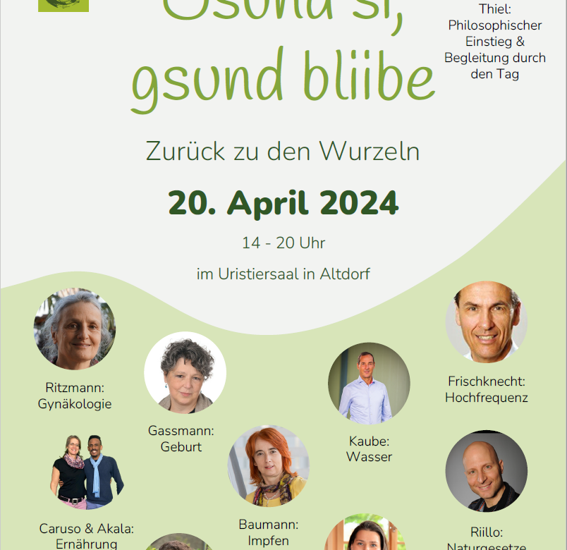 Gsund si gsund bliibe Flyer Graswurzle Vorderseite online_frame